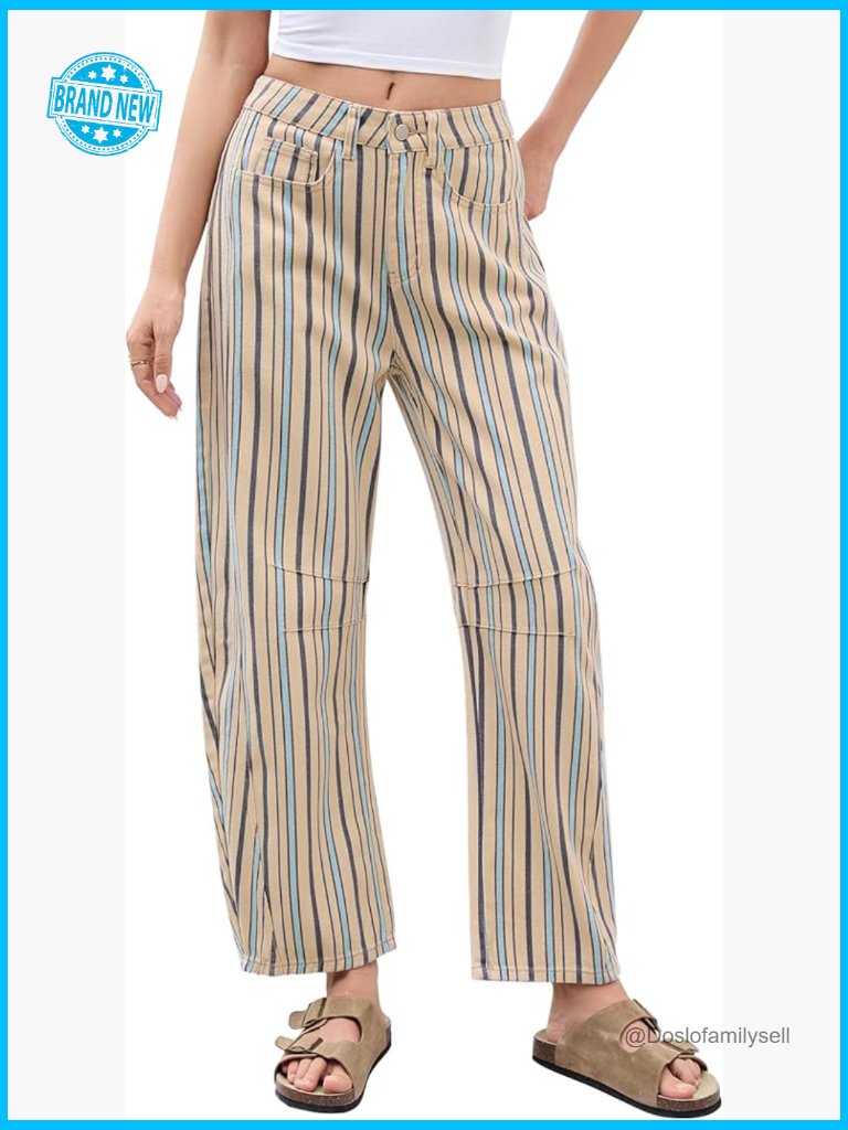 Wide Leg Barrel Jeans Relaxed Fit Y2k Trendy Casual Denim Pants